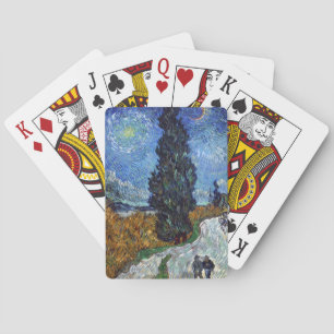 Van Gogh Road With Cypresses Impressionism Playing Cards