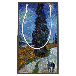 Van Gogh Road With Cypresses Impressionism Small Gift Bag