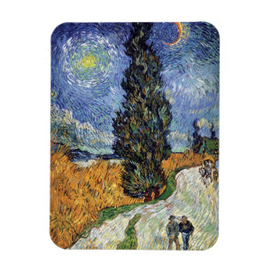 Van Gogh - Road With Cypresses Magnet