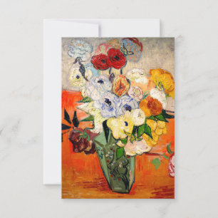 Van Gogh Roses and Anemones RSVP Card