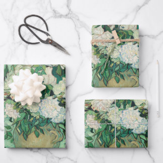 Van Gogh Roses Famous Old Art Wrapping Paper Sheet