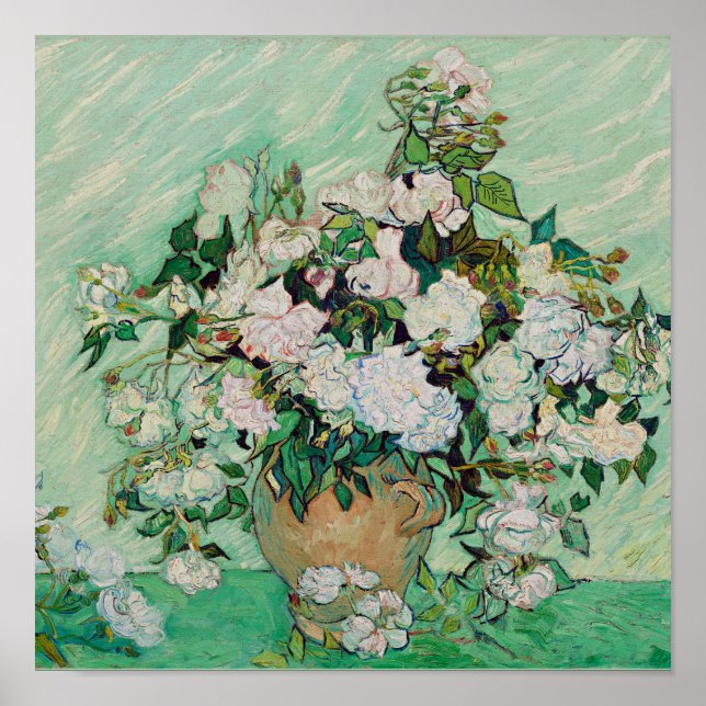 Van Gogh - Roses, famous painting, Poster (Front)