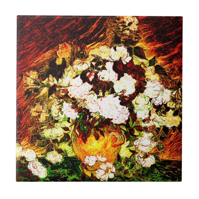 Van Gogh - Roses Tile (Front)