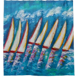 Van Gogh Sailing Ships (Voiliers) Shower Curtain
