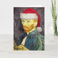 Van Gogh Santa Greeting Card