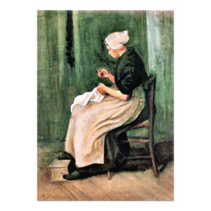 Van Gogh. Scheveningen Woman Sewing, Photo Print