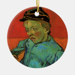 Van Gogh, Schoolboy (Camille Roulin), Vintage Art Ceramic Tree Decoration