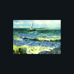 Van Gogh - Seascape at Saintes-Maries Canvas Print<br><div class="desc">Fine art painting by Vincent van Gogh,  Seascape at Saintes-[Maries,  1888</div>