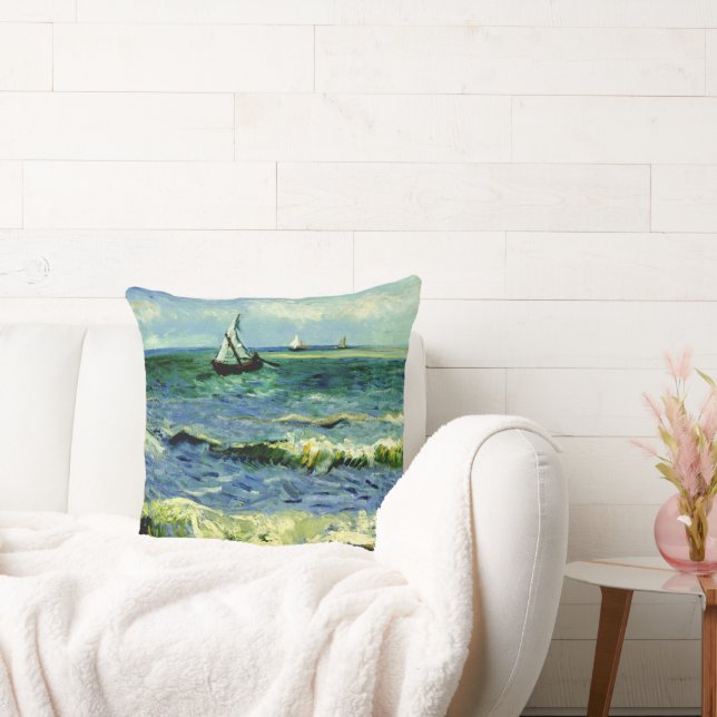 Van Gogh - Seascape at Saintes-Maries Cushion (Couch)