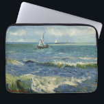 Van Gogh Seascape at Saintes Maries de la Mer Laptop Sleeve<br><div class="desc">Seascape at Saintes Maries de la Mer by Vincent van Gogh is a vintage fine art post impressionism nautical painting featuring sailboats on the ocean with gentle waves. About the artist: Vincent Willem van Gogh was a Post-Impressionist painter whose work was most noteable for its rough beauty, emotional honesty, and...</div>