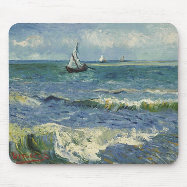 Van Gogh Seascape at Saintes Maries de la Mer Mouse Mat (Front)