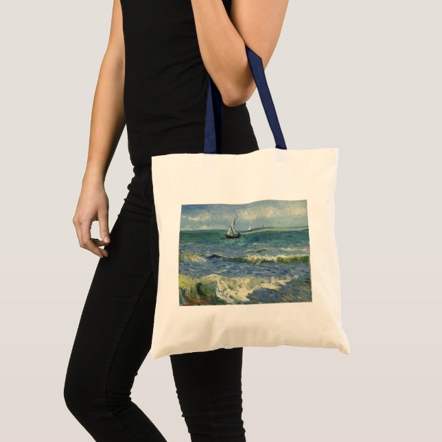 Van Gogh Seascape at Saintes Maries de la Mer Tote Bag (Front (Product))
