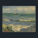 Van Gogh Seascape at Saintes Maries de la Mer Wood Wall Art<br><div class="desc">Seascape at Saintes Maries de la Mer by Vincent van Gogh is a vintage fine art post impressionism nautical painting featuring sailboats on the ocean with gentle waves. About the artist: Vincent Willem van Gogh was a Post-Impressionist painter whose work was most noteable for its rough beauty, emotional honesty, and...</div>