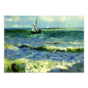 Van Gogh - Seascape at Saintes-Maries Photo Print