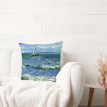 Van Gogh - Seascape  Cushion<br><div class="desc">Vincent van Gogh's famous painting,  Seascape near Les Saintes-Maries de la Mer.</div>
