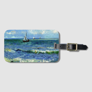 Van Gogh - Seascape, famous painting, Luggage Tag