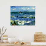 Van Gogh - Seascape Poster<br><div class="desc">Vincent van Gogh's famous painting,  Seascape near Les Saintes-Maries de la Mer.</div>
