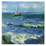 Van Gogh - Seascape Tile<br><div class="desc">Vincent van Gogh's famous painting,  Seascape near Les Saintes-Maries de la Mer.</div>