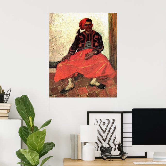 Van Gogh, Seated Zouave, Vintage Impressionism Art Poster (Home Office)