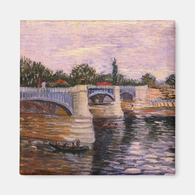 Van Gogh Seine River with Pont del Grande Jette Magnet (Front)