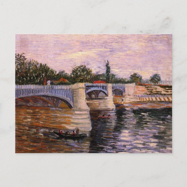 Van Gogh Seine River with Pont del Grande Jette Postcard (Front)