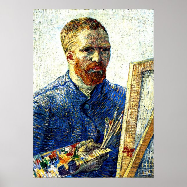 Van Gogh - Self Portrait as a Painter Poster (Front)
