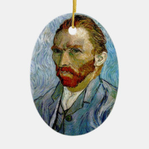 Van Gogh Self Portrait Ceramic Tree Decoration