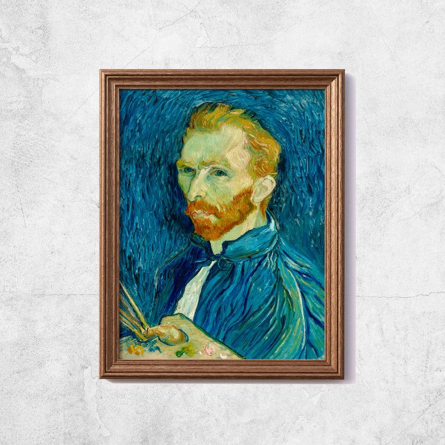 Van Gogh Self Portrait Famous Old Art Wall Poster (Van Gogh Self Portrait Famous Old Art Wall Poster
)