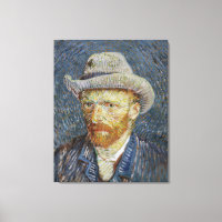 Van Gogh Self Portrait Grey Felt Hat Painting Art