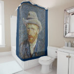 Van Gogh Self Portrait Grey Felt Hat Painting Art Shower Curtain<br><div class="desc">Vincent van Gogh (Dutch,  1853 - 1890) Self-Portrait with Grey Felt Hat,  1887,  Oil on canvas Unframed: 44.5 cm x 37.2 cm 
Check out my store for matching bathroom products!</div>