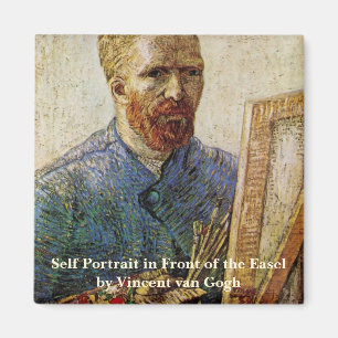 Van Gogh Self Portrait in Front of Easel Magnet