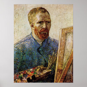Van Gogh Self Portrait in Front of Easel Poster