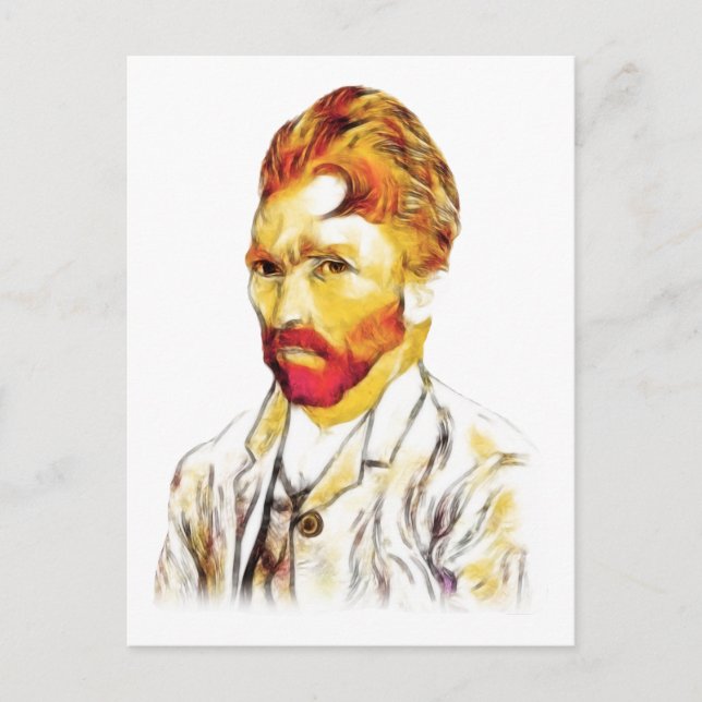 Van Gogh Self Portrait New Hair Do Postcard (Front)
