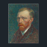 Van Gogh Self Portrait Postcard<br><div class="desc">Self portrait print Vincent Van Gogh circa 1887 oil painting. Post card.</div>