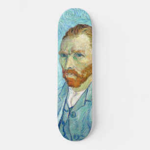 Van Gogh self portrait vibrant fine art painting Skateboard
