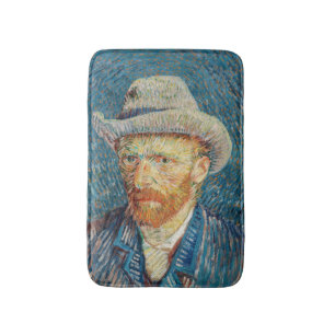 Van Gogh - Self Portrait with a Grey Felt Hat Bath Mat