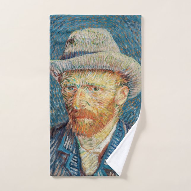 Van Gogh - Self Portrait with a Grey Felt Hat Bath Towel Set (Hand Towel)