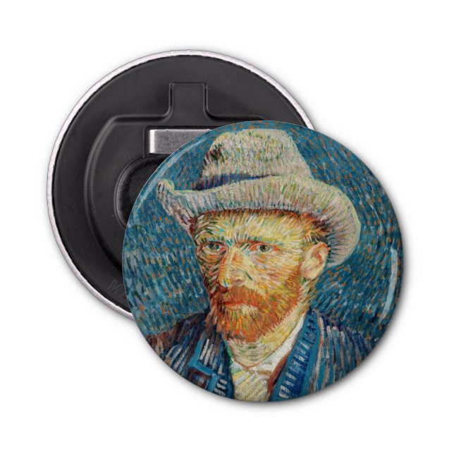 Van Gogh - Self Portrait with a Grey Felt Hat Bottle Opener (Front)