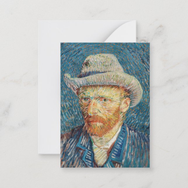 Van Gogh - Self Portrait with a Grey Felt Hat Card (Front)