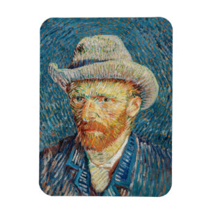 Van Gogh - Self Portrait with a Grey Felt Hat Magnet
