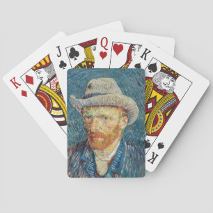 Van Gogh - Self Portrait with a Grey Felt Hat Playing Cards
