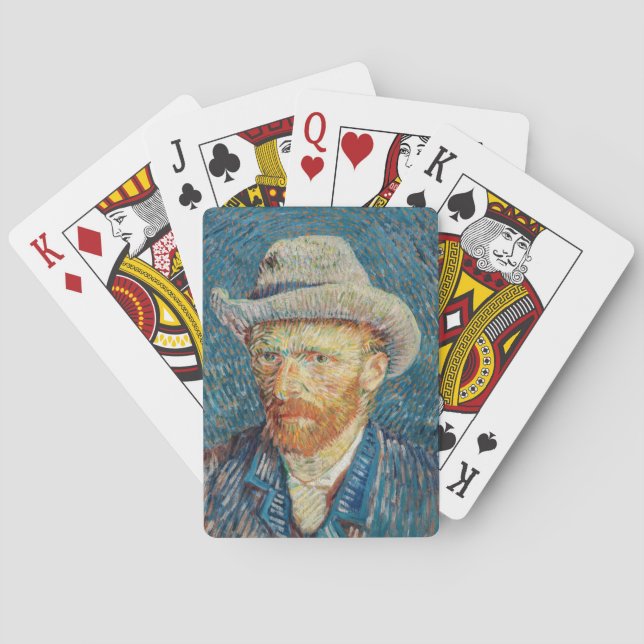 Van Gogh - Self Portrait with a Grey Felt Hat Playing Cards (Back)