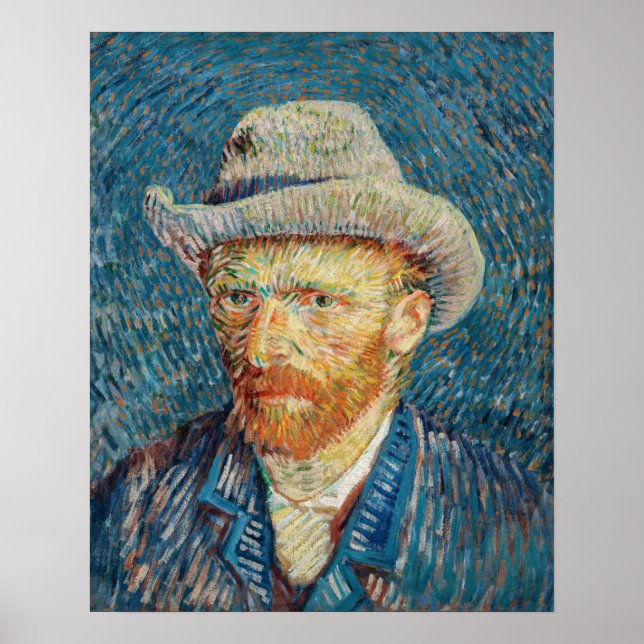 Van Gogh - Self Portrait with a Grey Felt Hat Poster (Front)