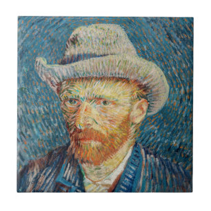 Van Gogh - Self Portrait with a Grey Felt Hat Tile