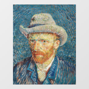 Van Gogh - Self Portrait with a Grey Felt Hat Window Cling
