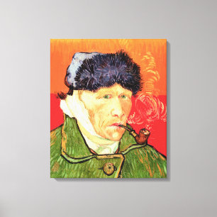 Van Gogh - Self Portrait with Bandaged Ear & Pipe Canvas Print
