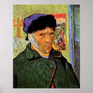 Van Gogh; Self Portrait with Bandaged Ear Poster