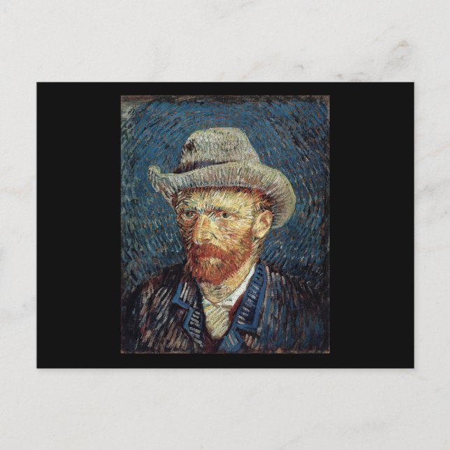 Van Gogh Self-Portrait with Grey Felt Hat Postcard (Front)