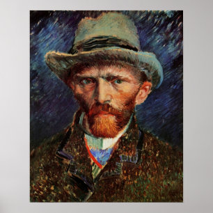 Van Gogh; Self Portrait with Grey Felt Hat Poster
