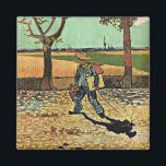 Van Gogh: Selfportrait on the Road Tarascon Magnet<br><div class="desc">Van Gogh: Self-portrait on the Road Tarascon (The painter on his way to work) artwork fridge magnet. VIRGINIA5050 (My Original Artwork) Creative and unusual gifts for all occasions at www.zazzle.com/virginia5050*</div>